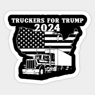 Truckers For Trump 2024 Sticker